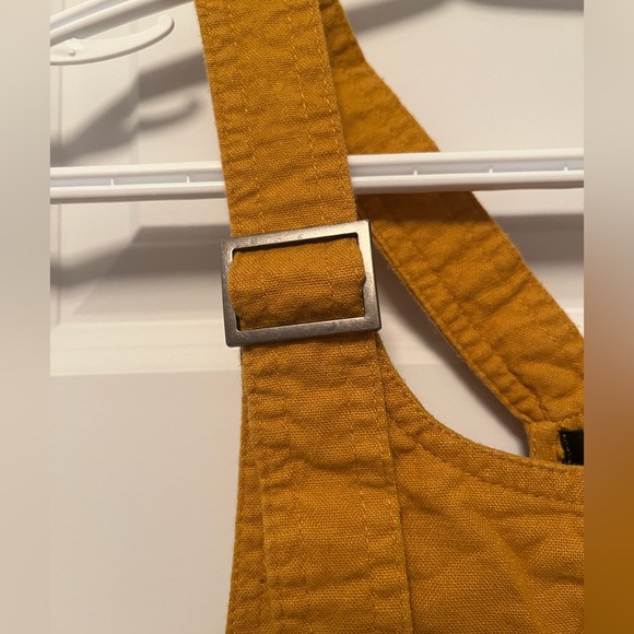 Overall Mini Dress Skirt - Golden Yellow (Mustard) - Picture 4 of 5